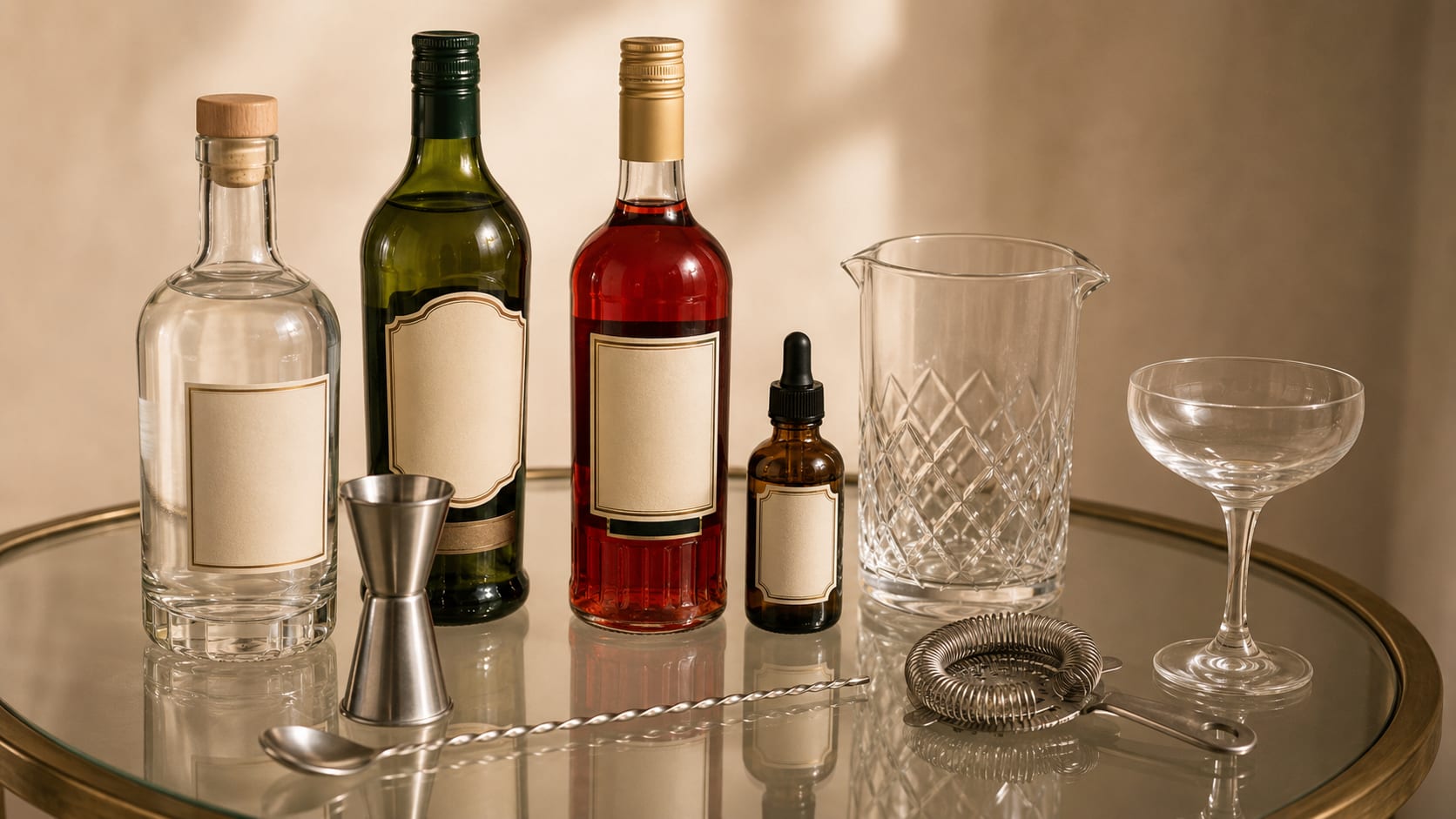 Ingredients and tools to make Cardinale