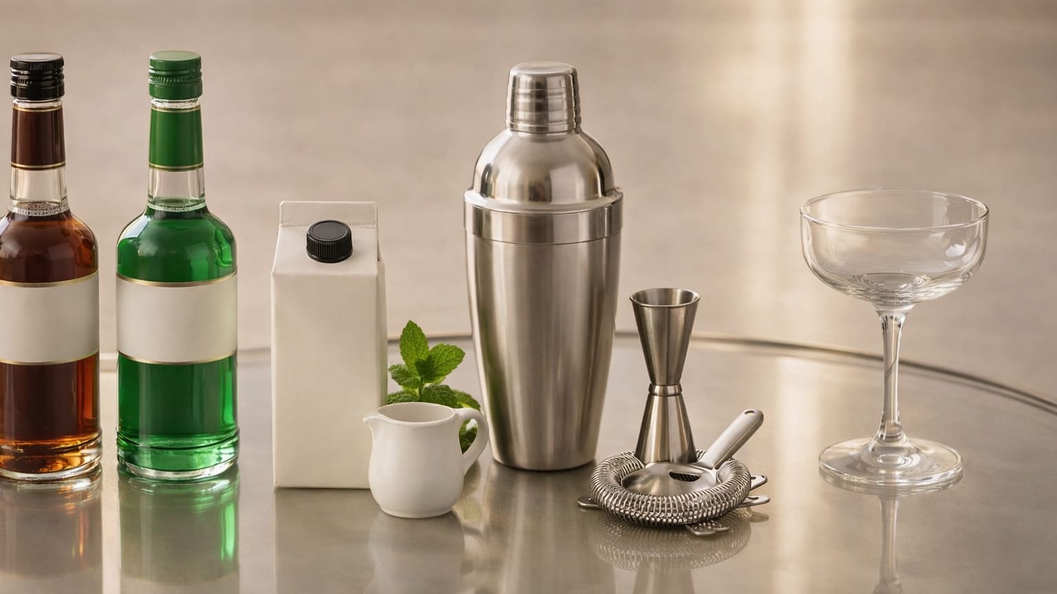 Ingredients and tools to make Grasshopper
