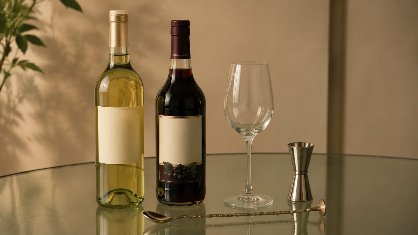 Ingredients and tools to make Kir