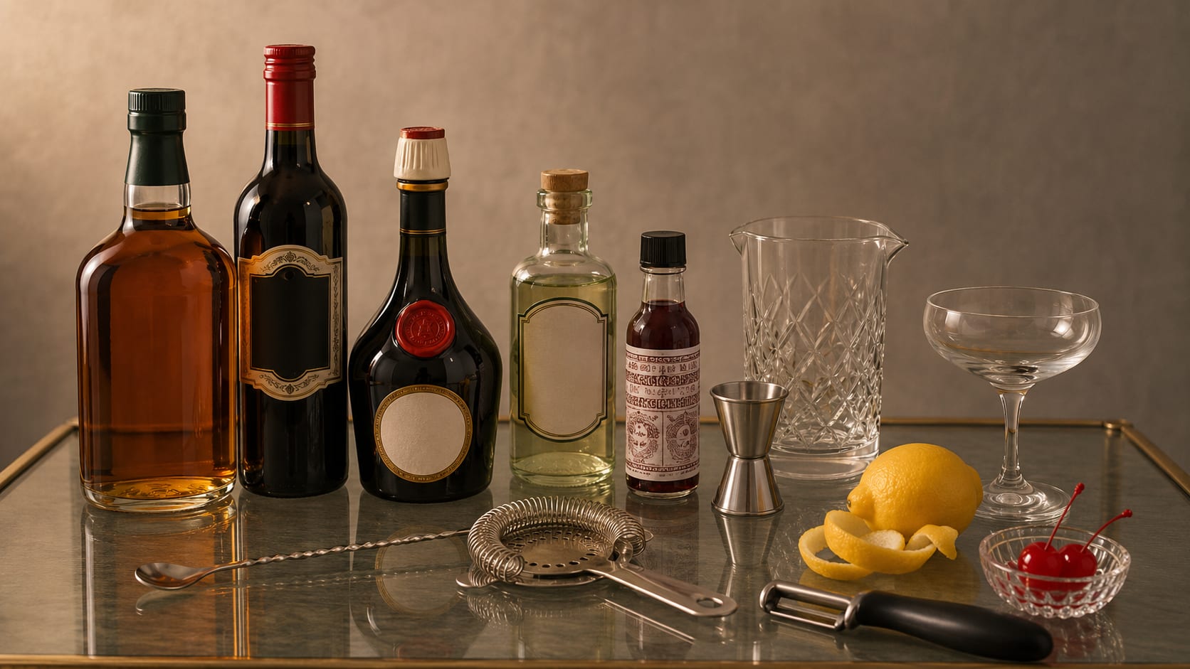Ingredients and tools to make La Louisiane