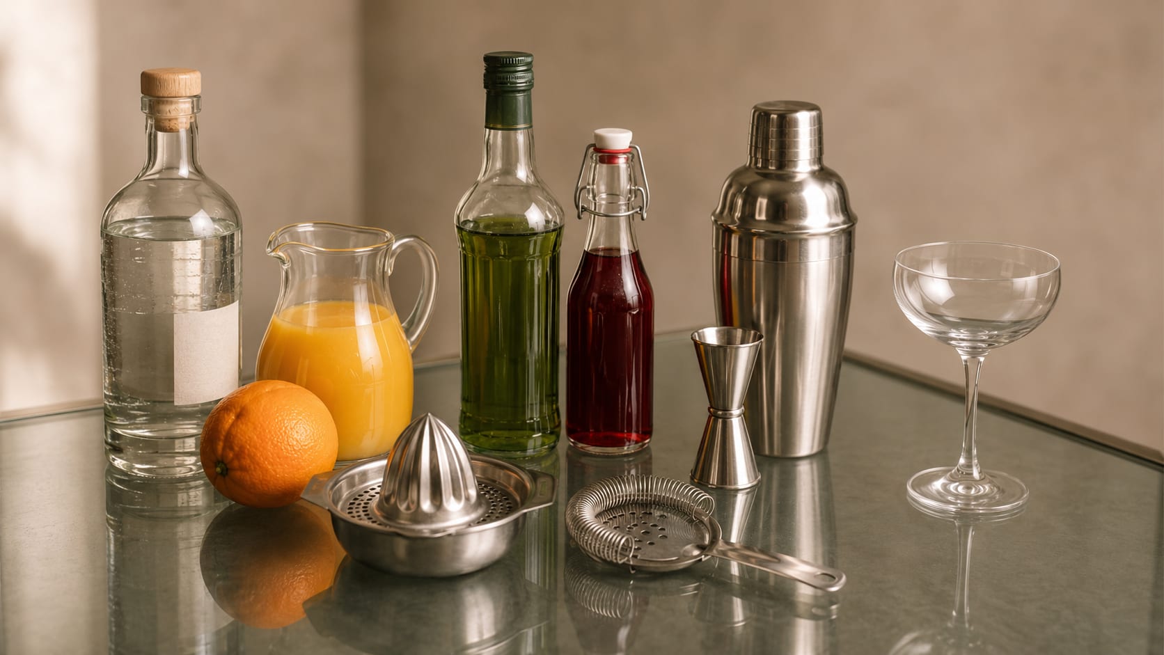 Ingredients and tools to make Monkey Gland