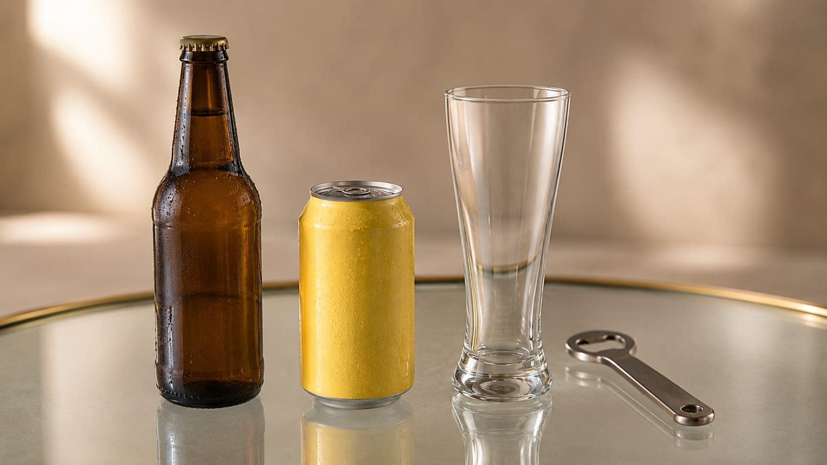 Ingredients and tools to make Shandy