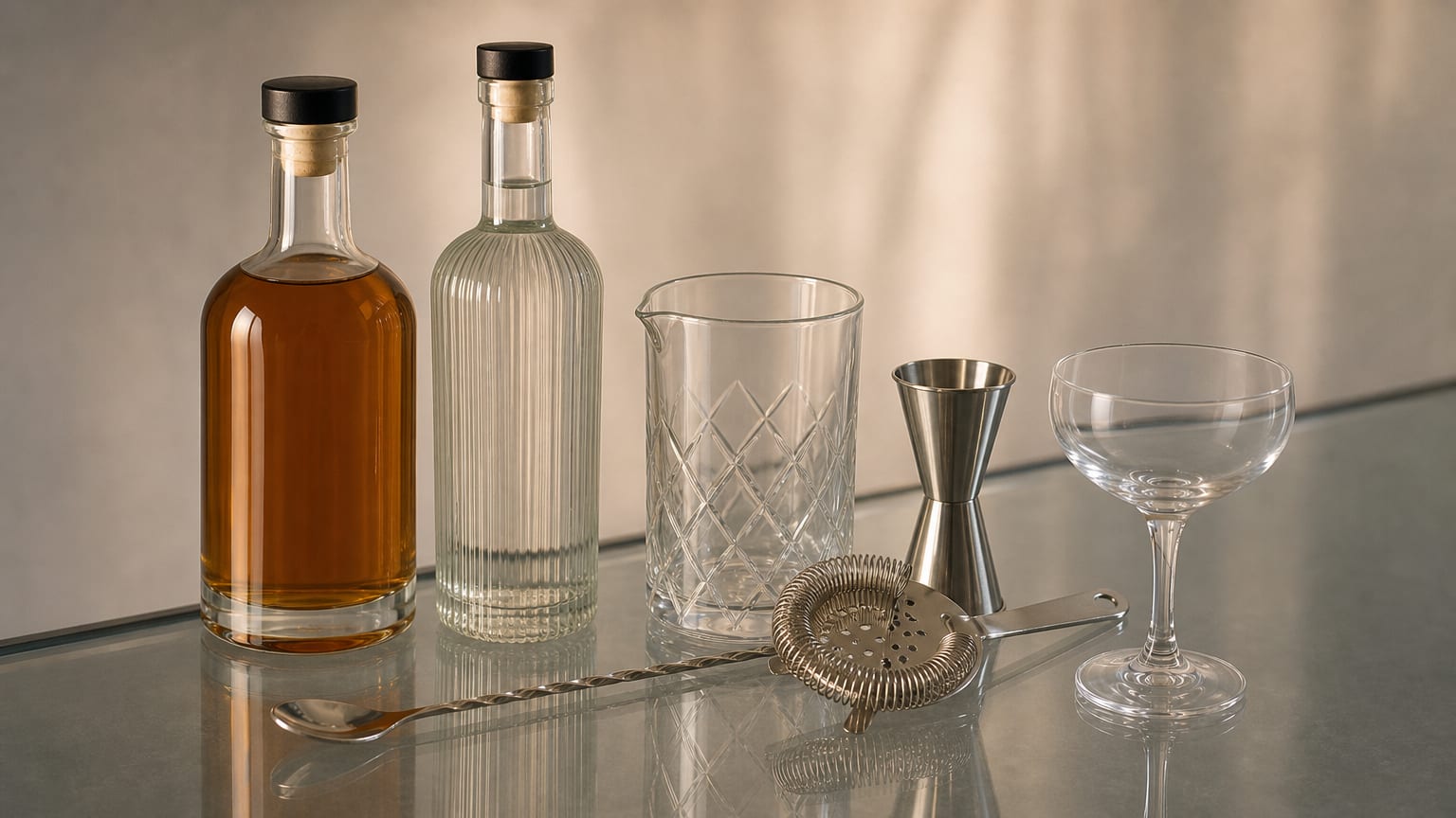 Ingredients and tools to make Stinger