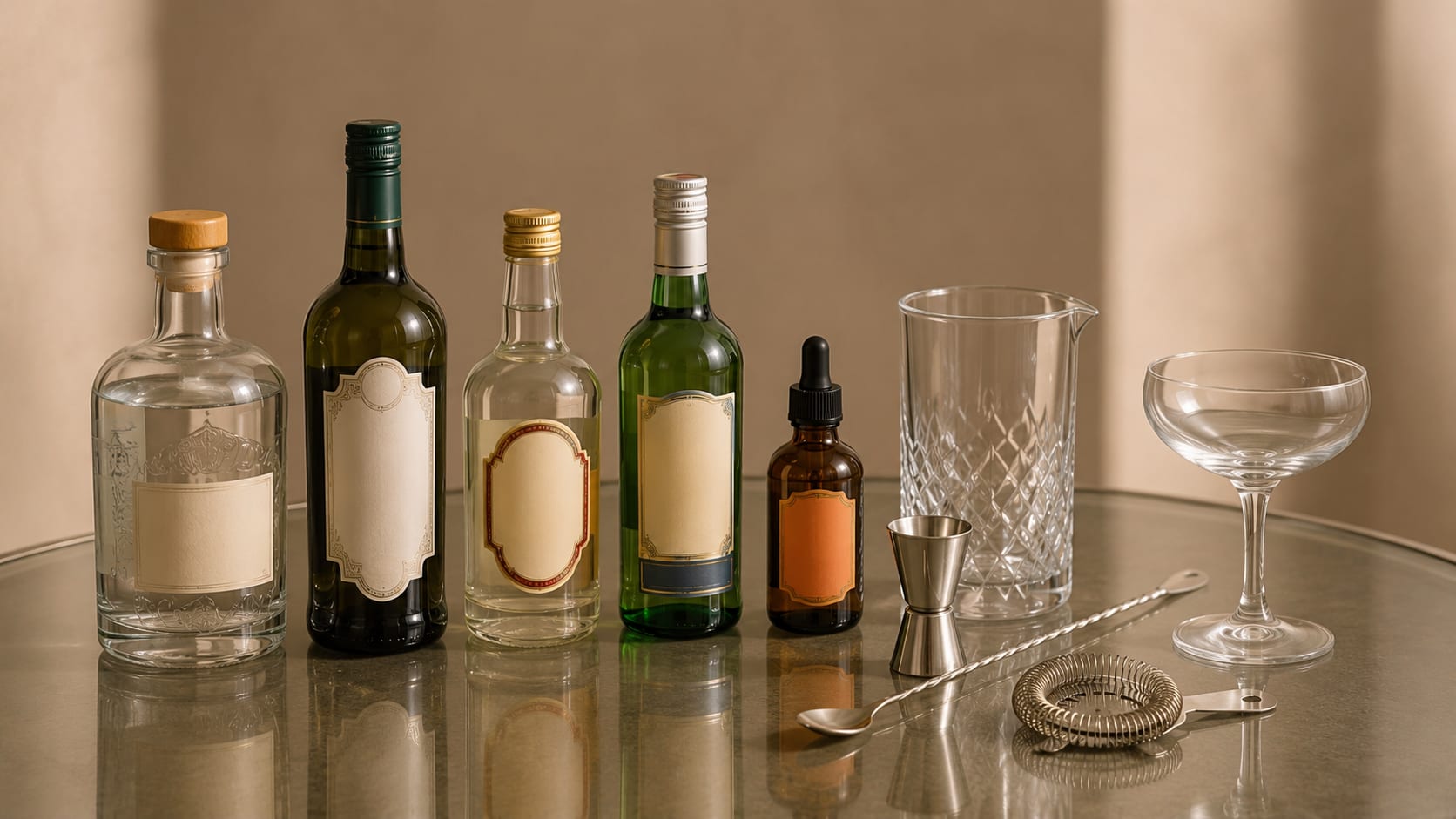 Ingredients and tools to make Tuxedo
