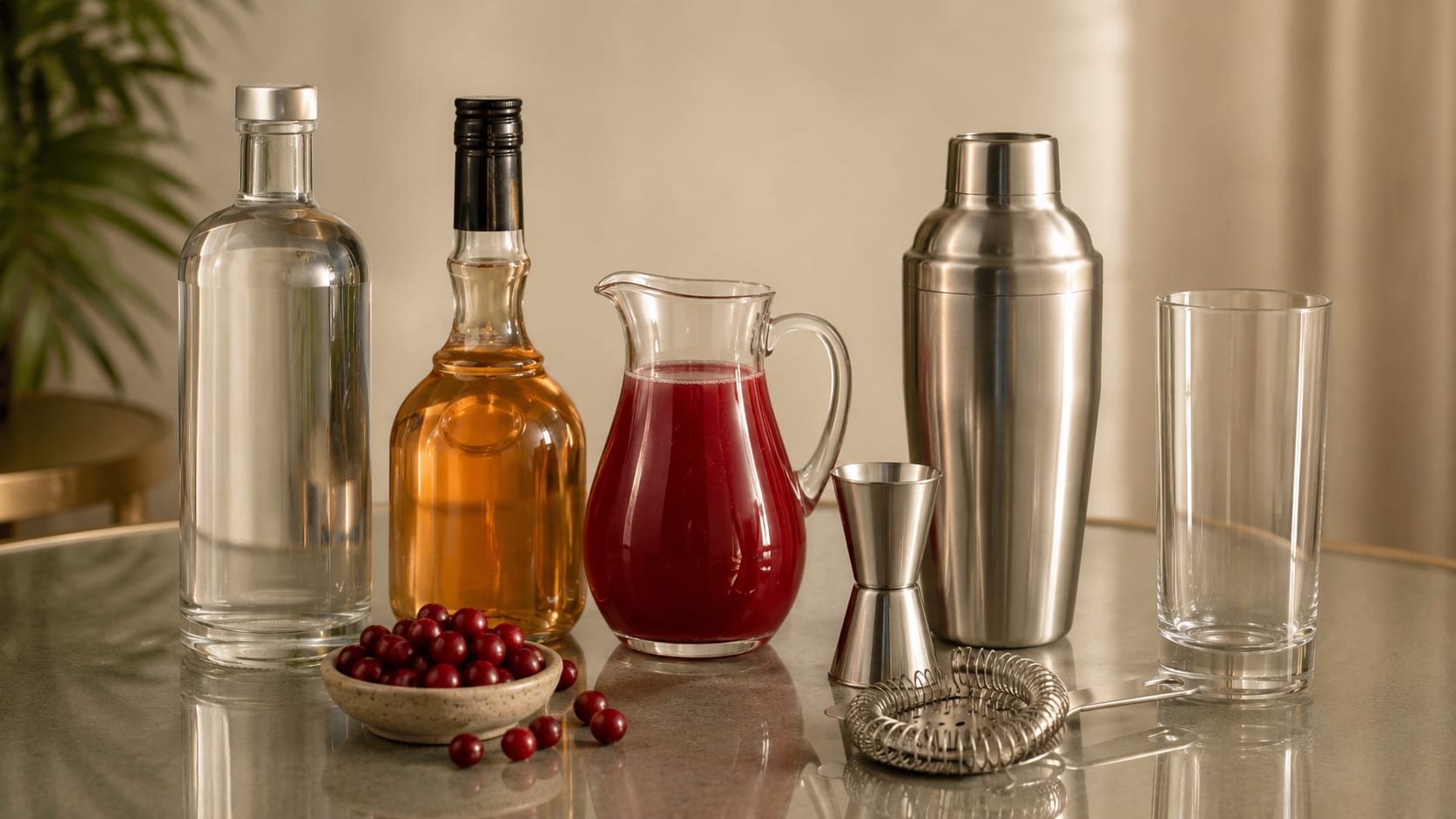 Ingredients and tools to make Woo Woo