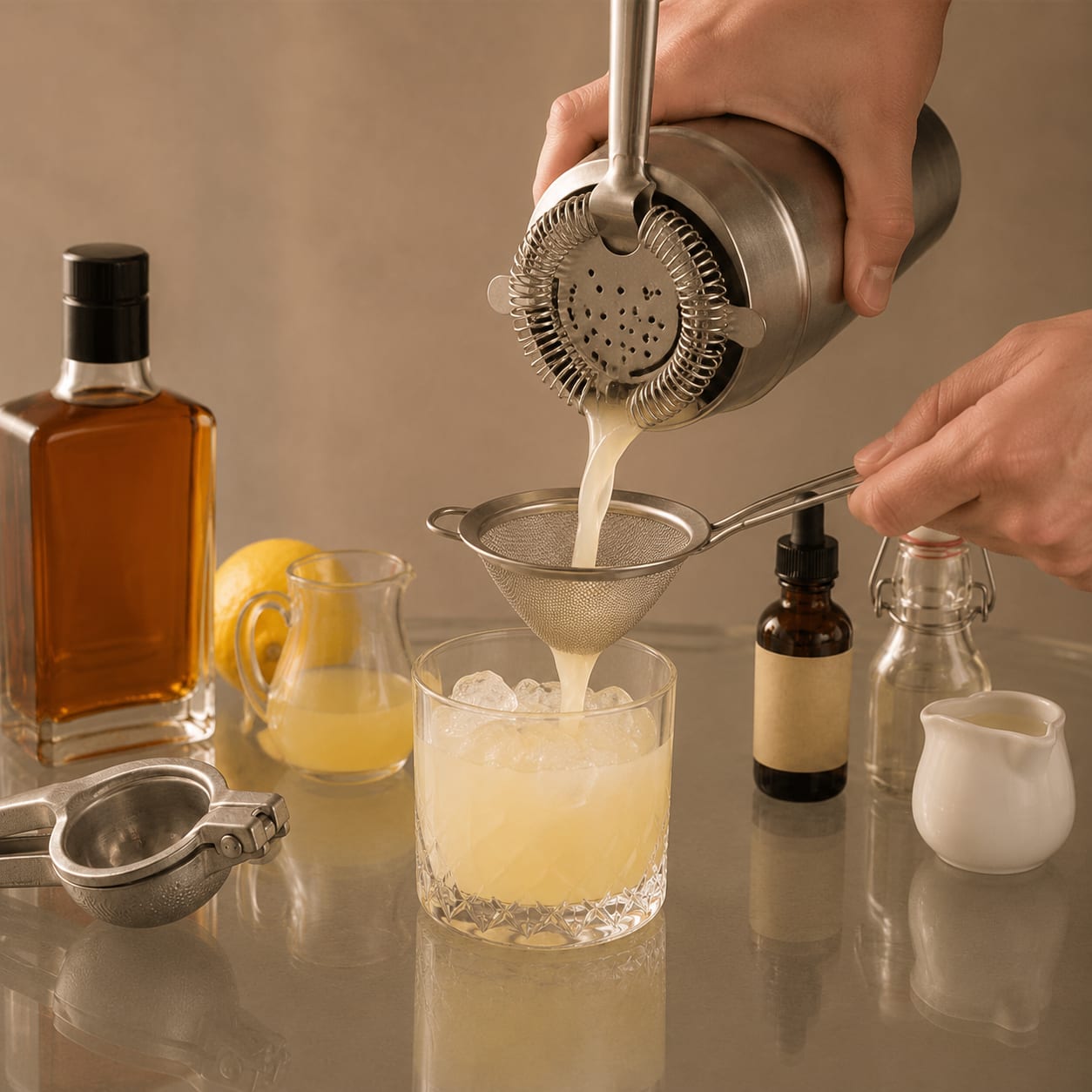Step 3 — how to make Amaretto Sour
