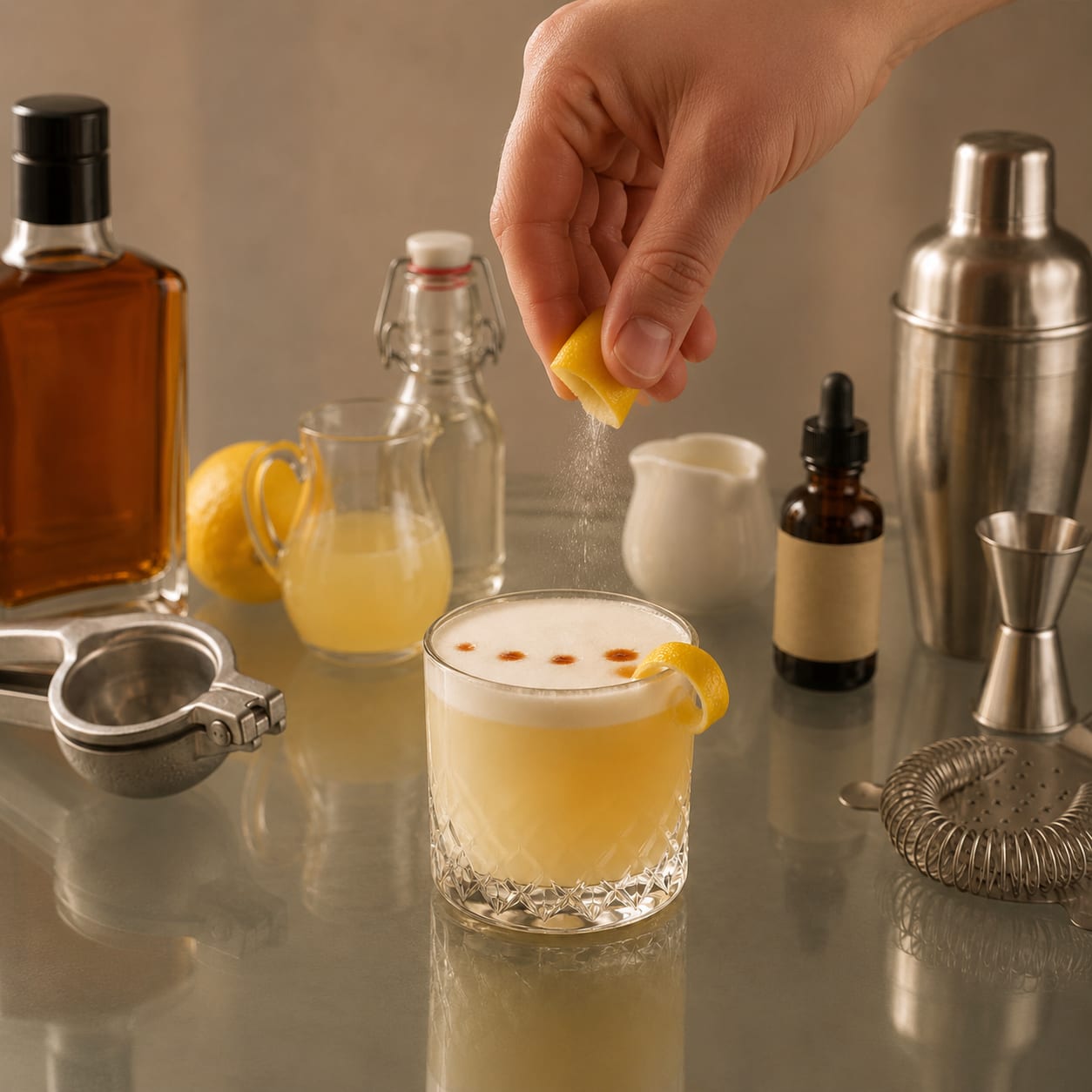 Step 4 — how to make Amaretto Sour
