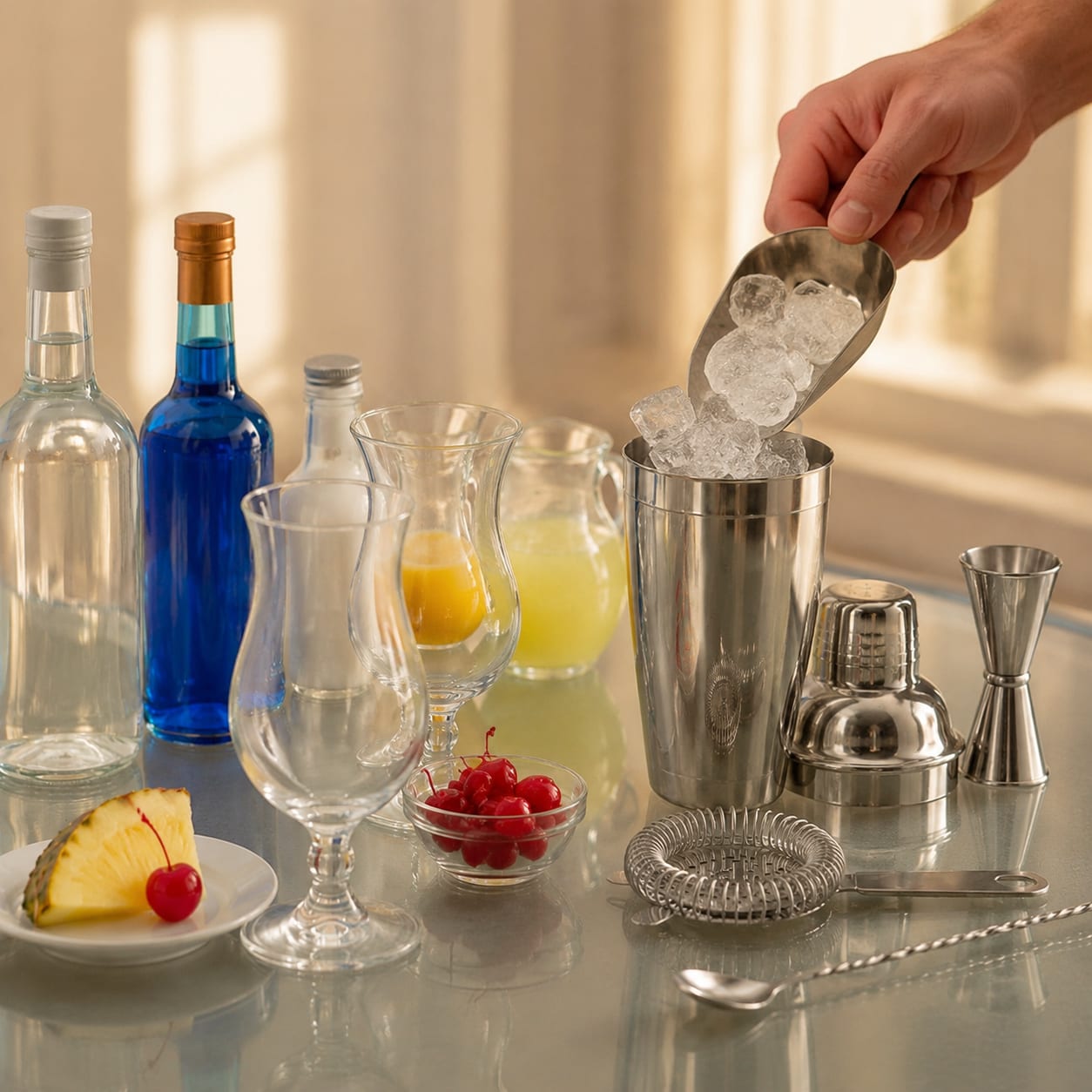Step 2 — how to make Blue Hawaii