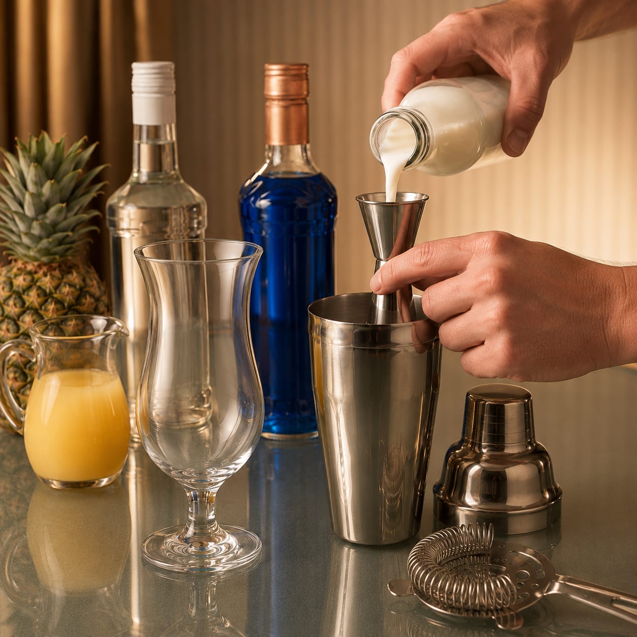 Step 1 — how to make Blue Hawaiian