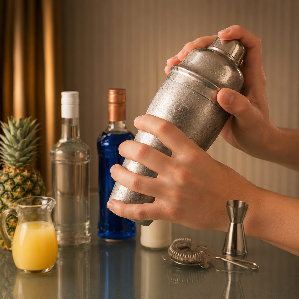Step 3 — how to make Blue Hawaiian