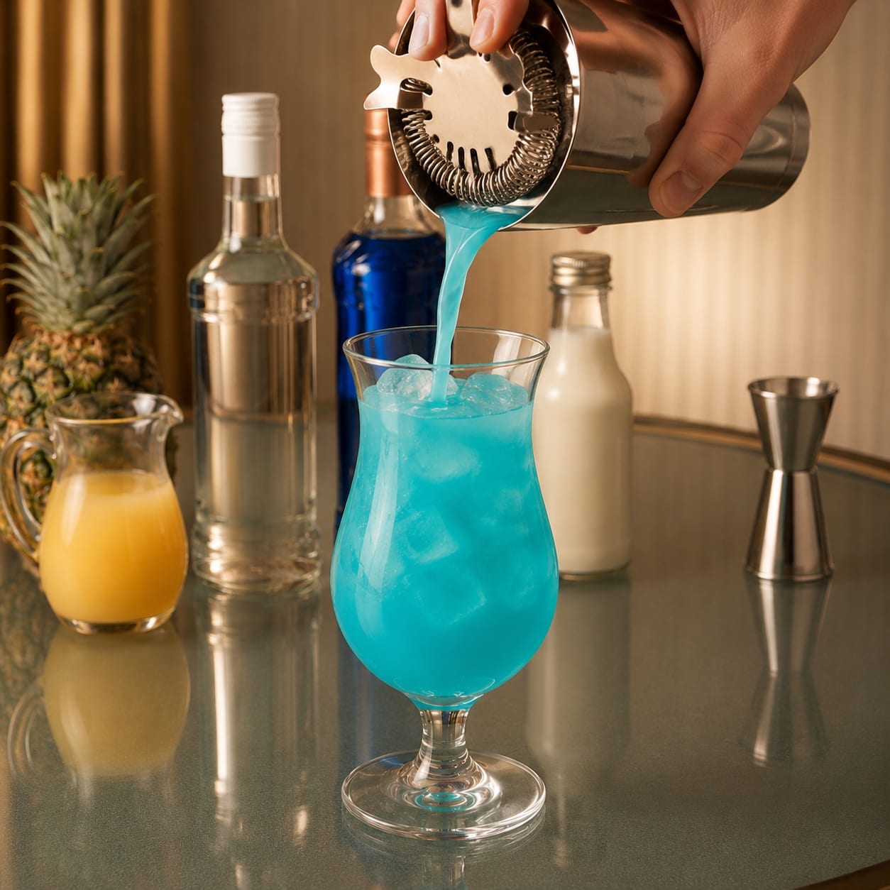 Step 4 — how to make Blue Hawaiian