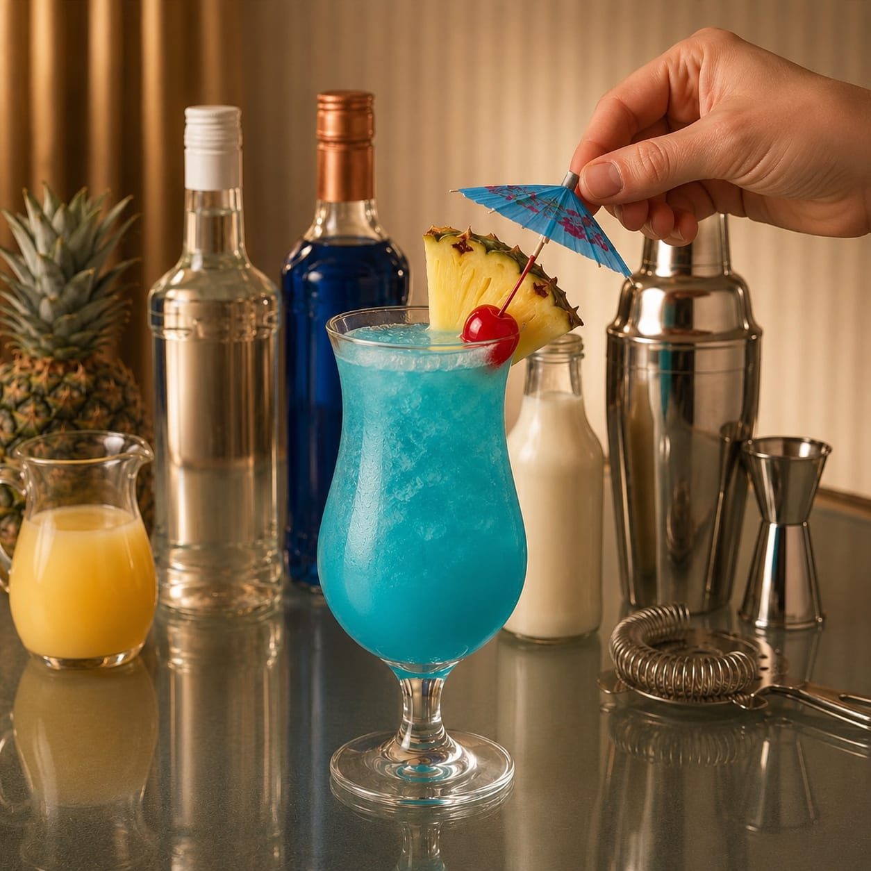 Step 5 — how to make Blue Hawaiian