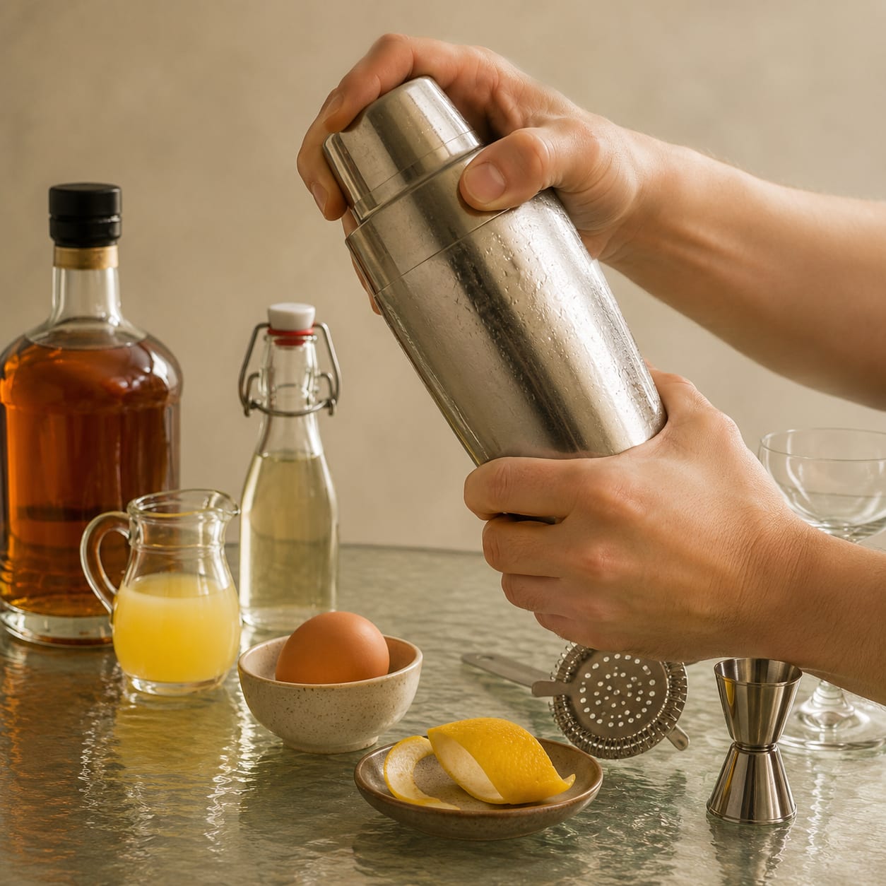 Step 1 — how to make Boston Sour