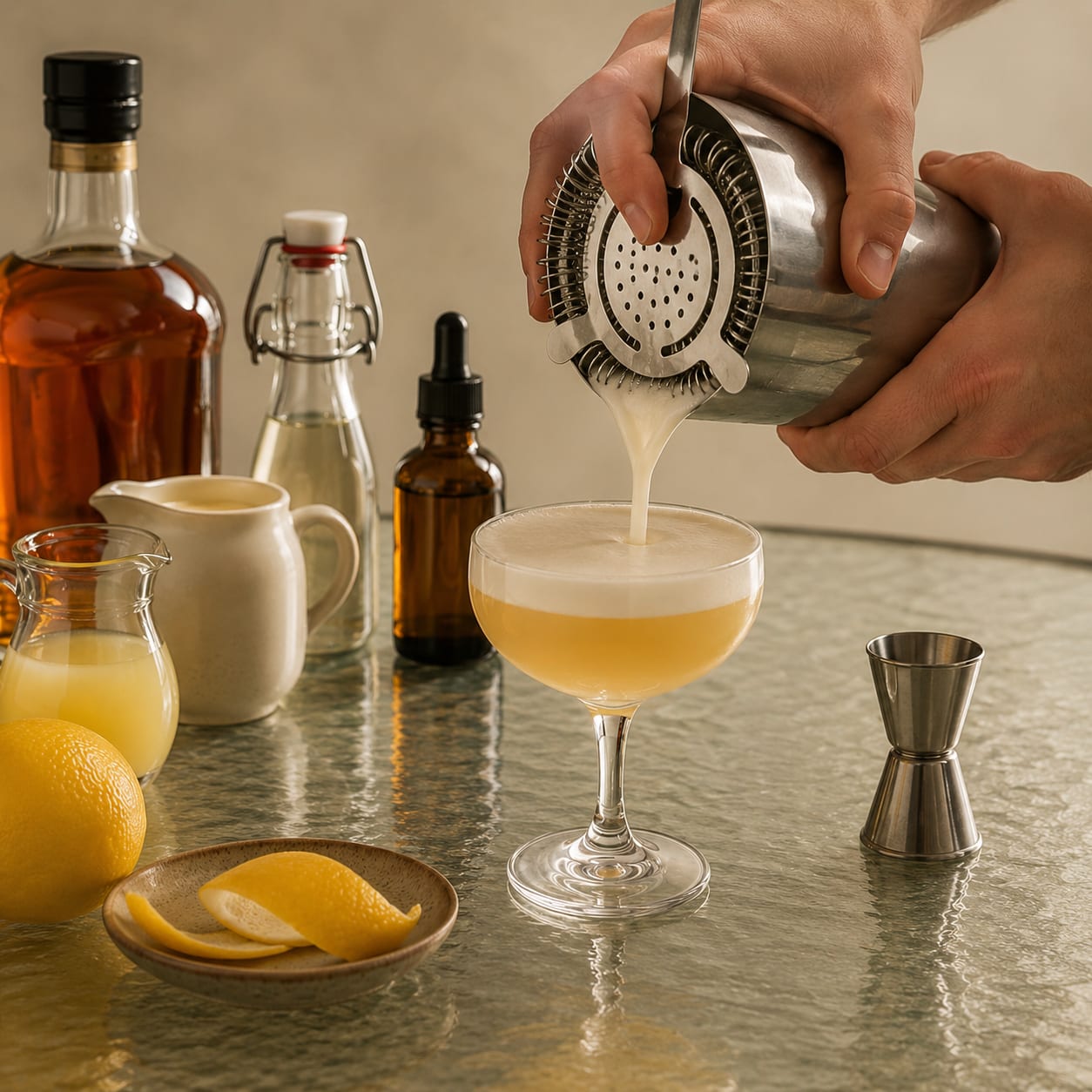 Step 3 — how to make Boston Sour