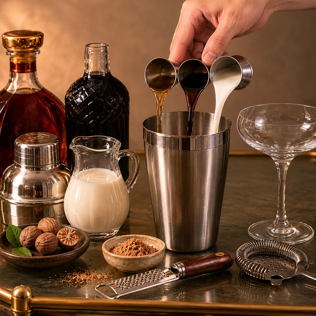 Step 1 — how to make Brandy Alexander