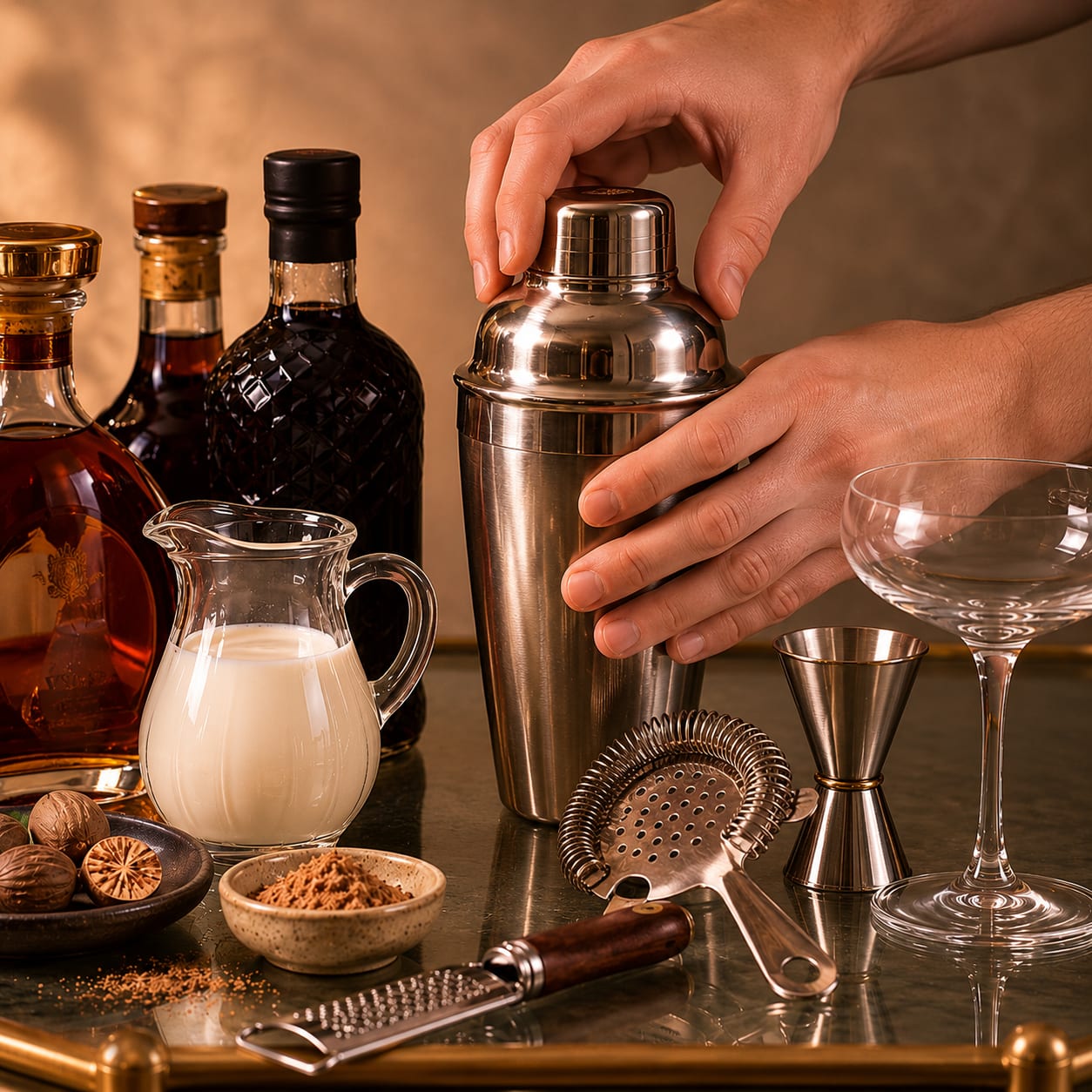 Step 2 — how to make Brandy Alexander