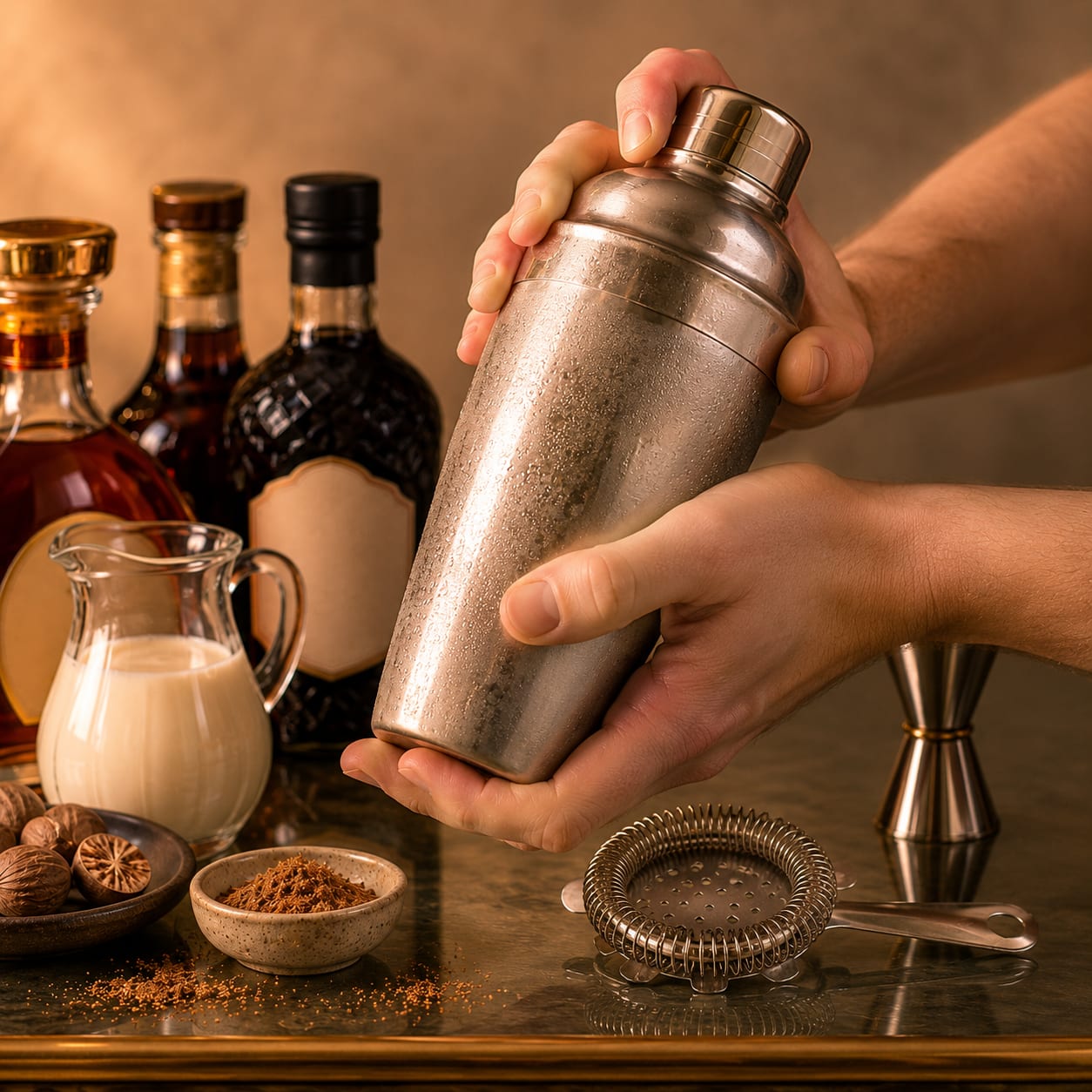 Step 3 — how to make Brandy Alexander