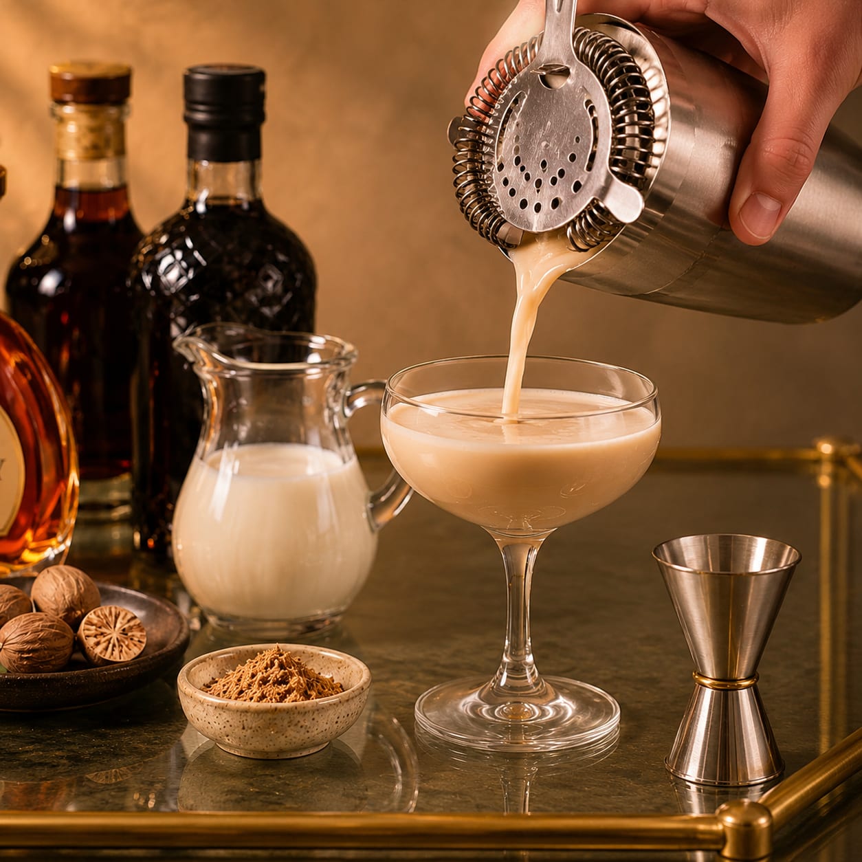 Step 4 — how to make Brandy Alexander