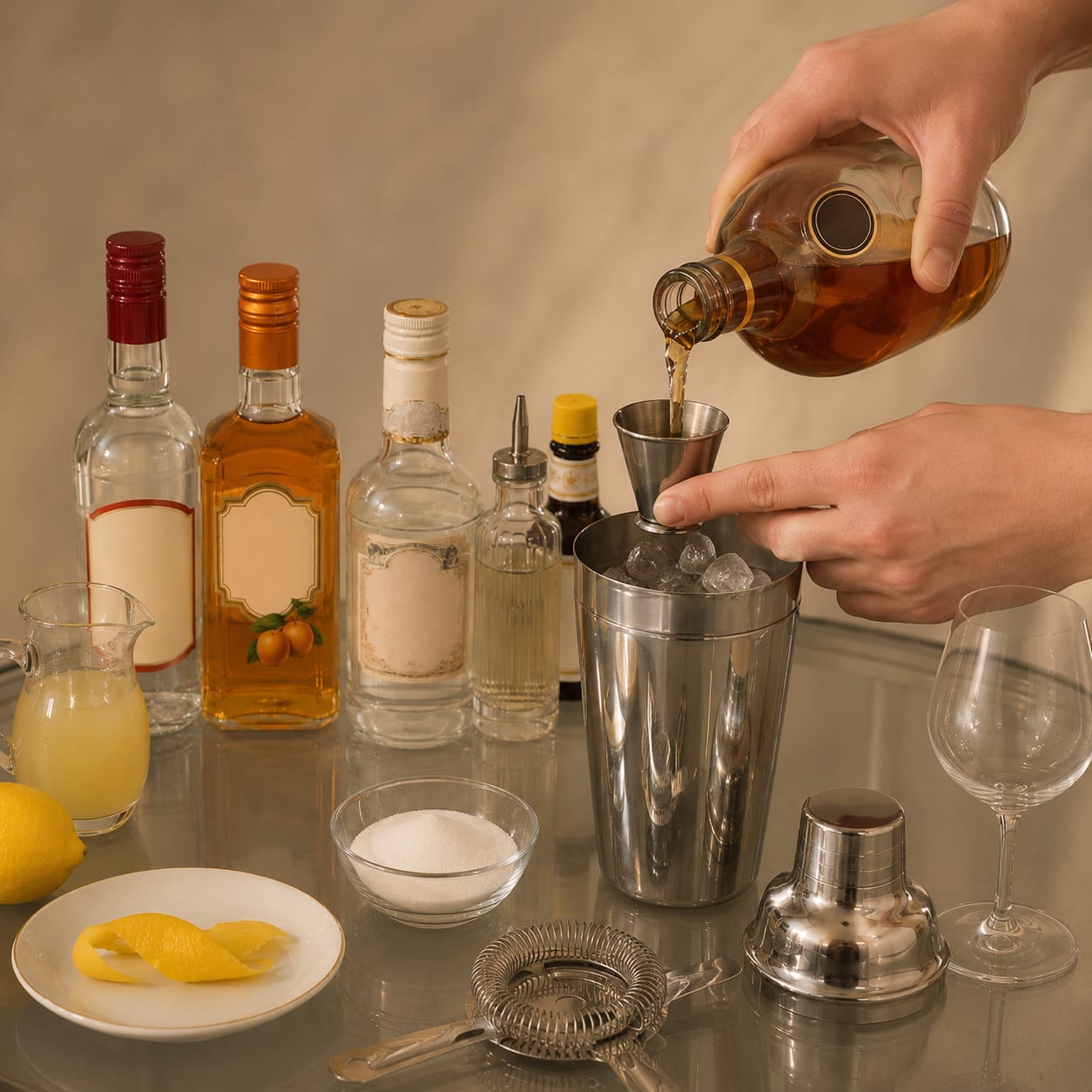 Step 3 — how to make Brandy Crusta