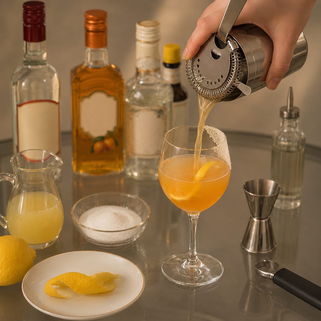 Step 5 — how to make Brandy Crusta
