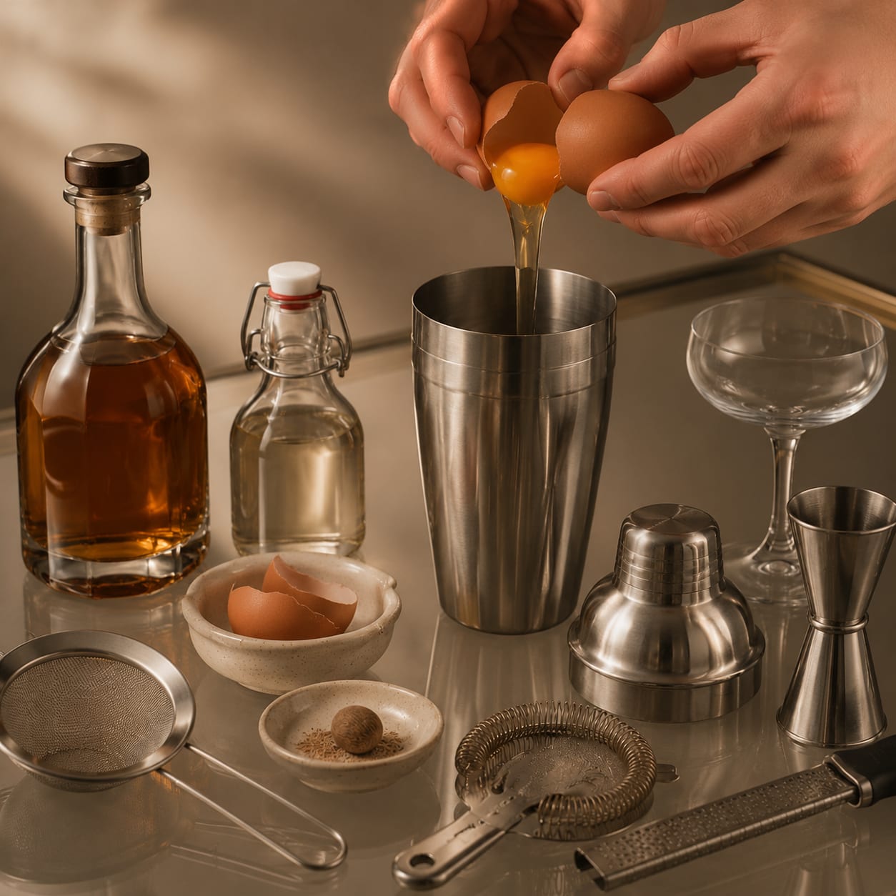 Step 1 — how to make Brandy Flip