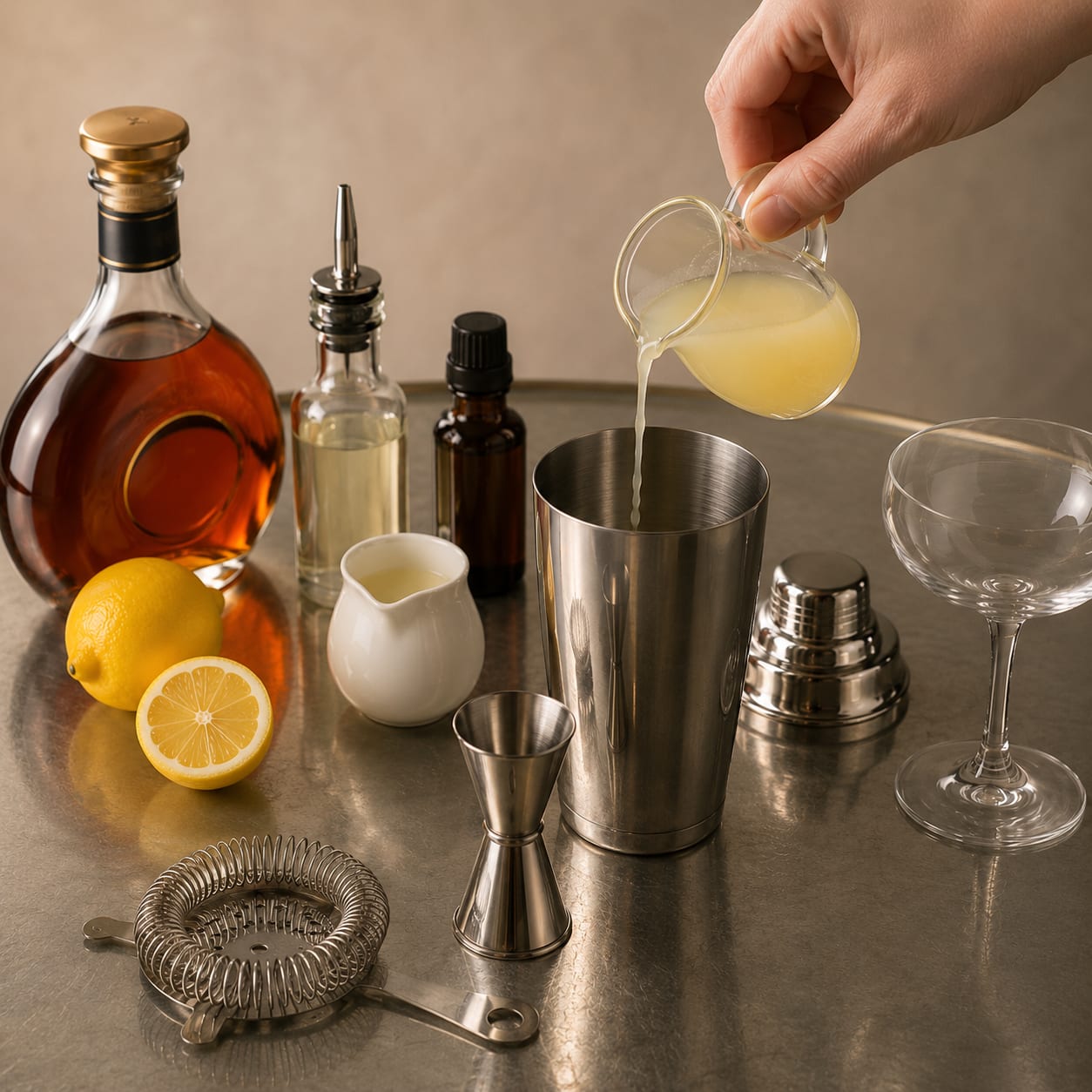 Step 1 — how to make Brandy Sour