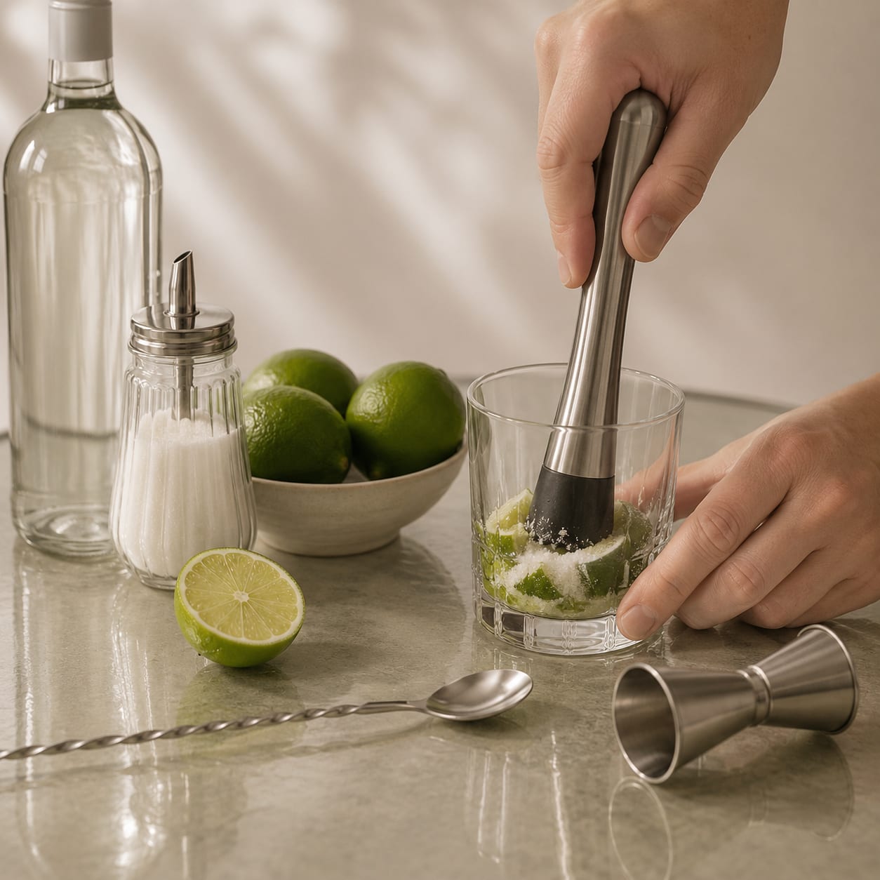 Step 2 — how to make Caipirissima