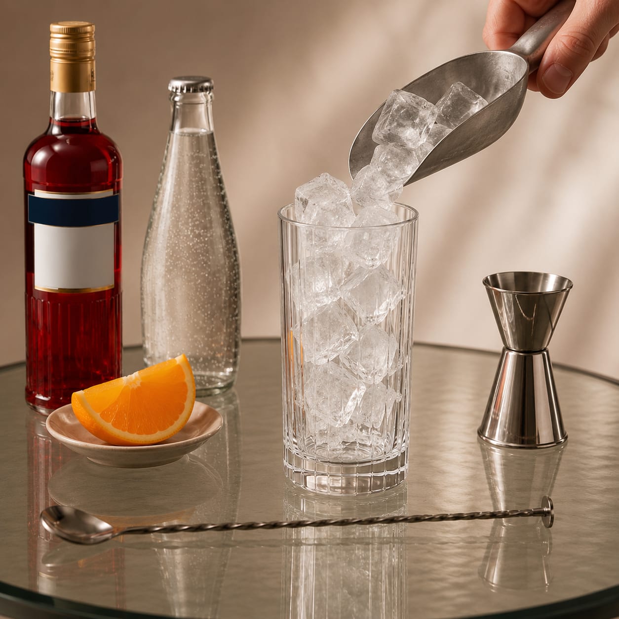 Step 1 — how to make Campari Soda