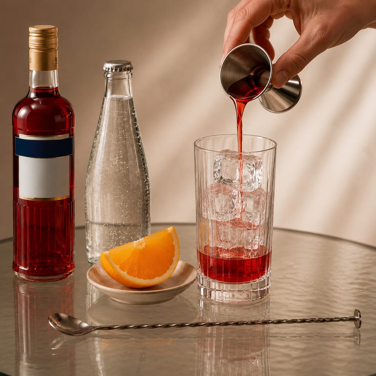 Step 2 — how to make Campari Soda