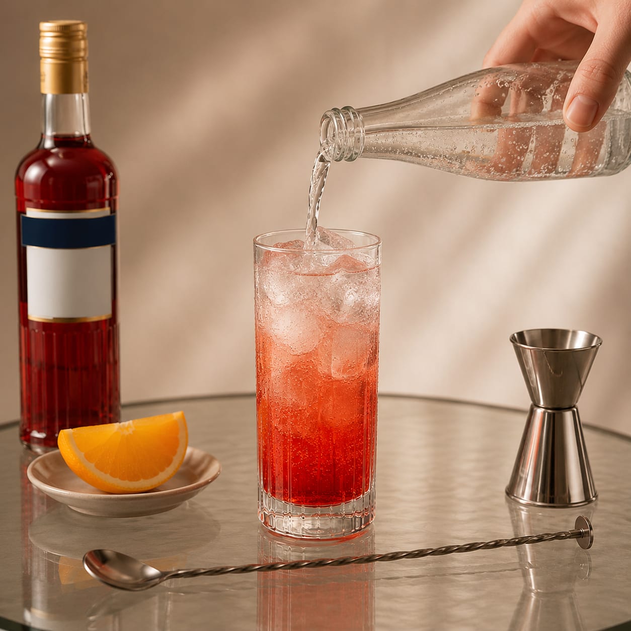 Step 3 — how to make Campari Soda