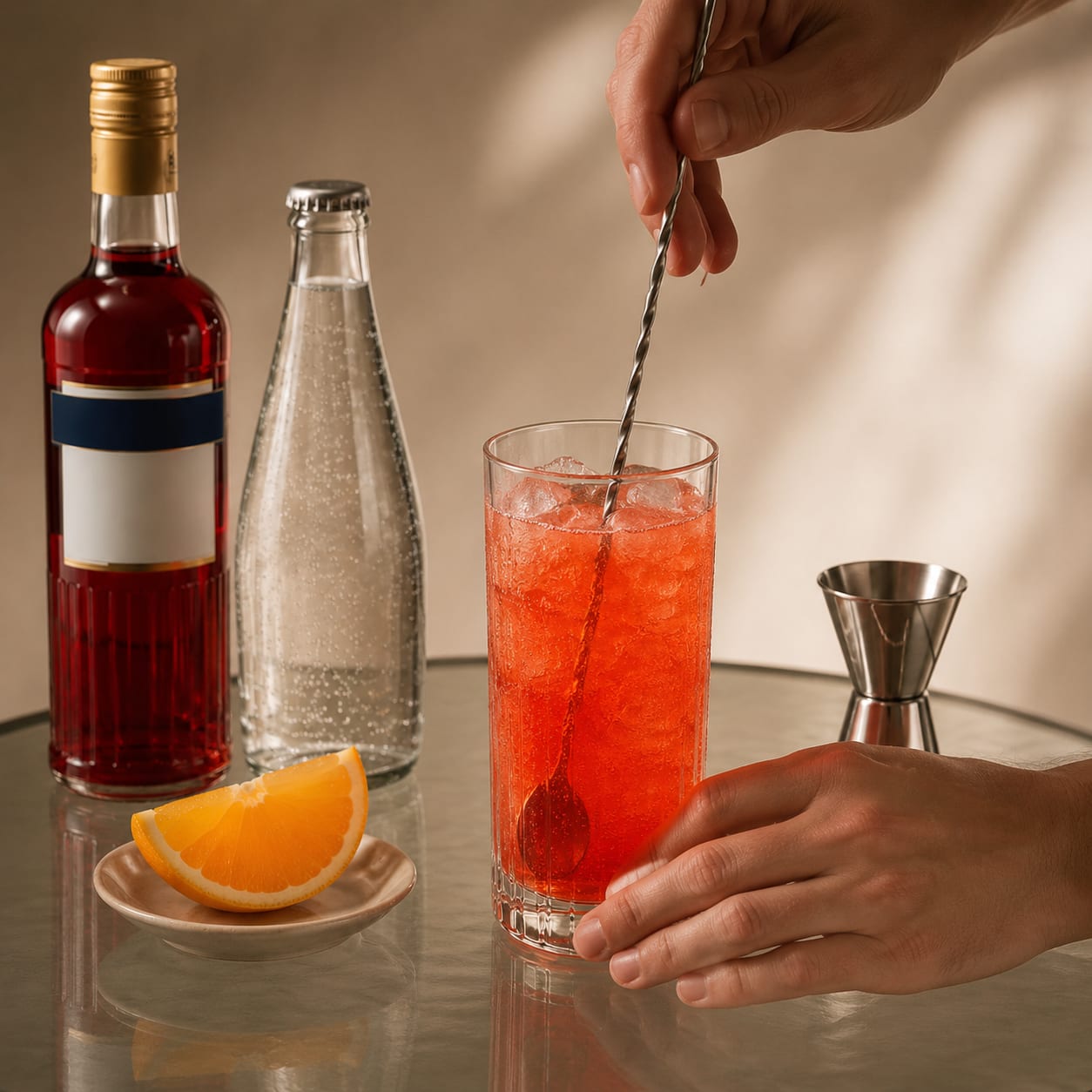 Step 4 — how to make Campari Soda