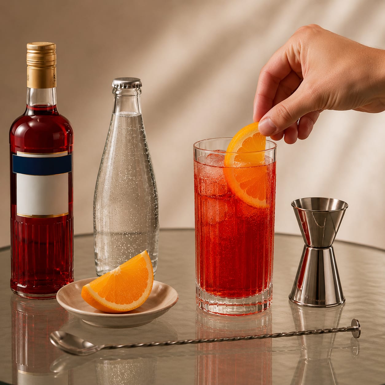 Step 5 — how to make Campari Soda