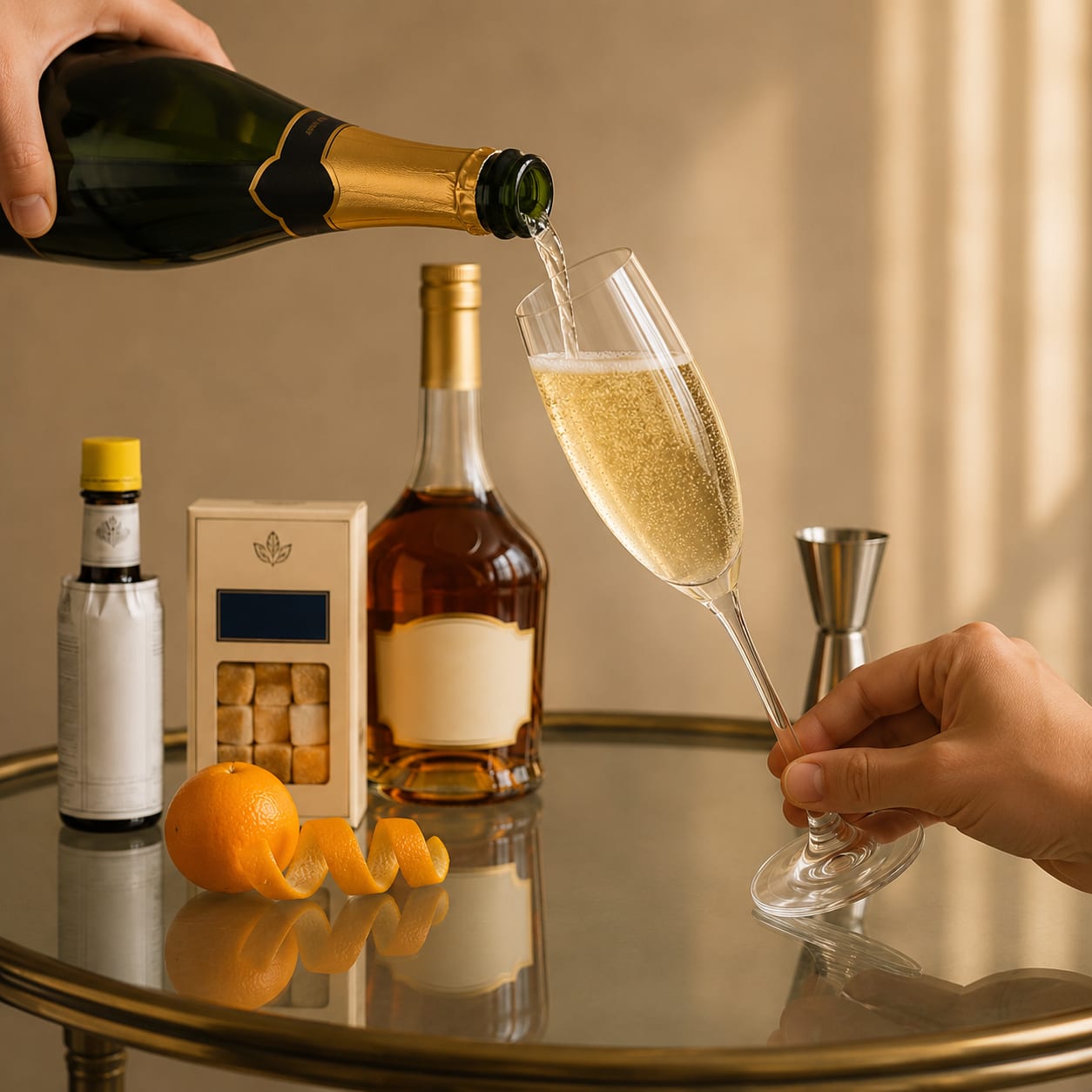 Step 3 — how to make Champagne Cocktail