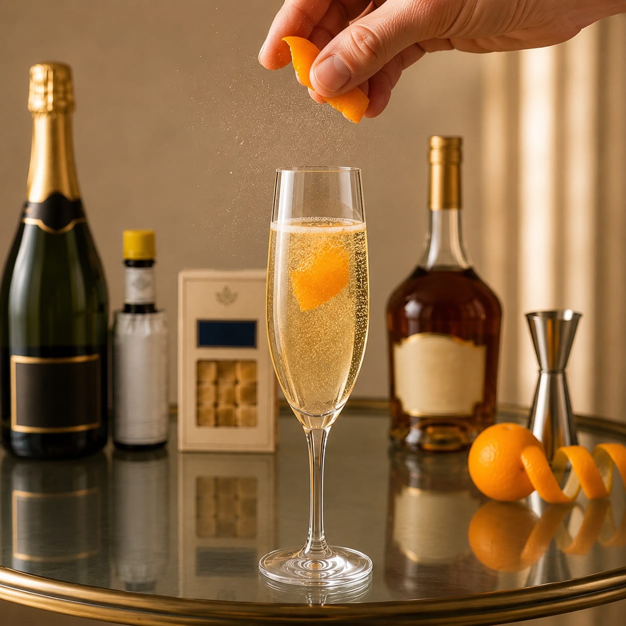 Step 5 — how to make Champagne Cocktail