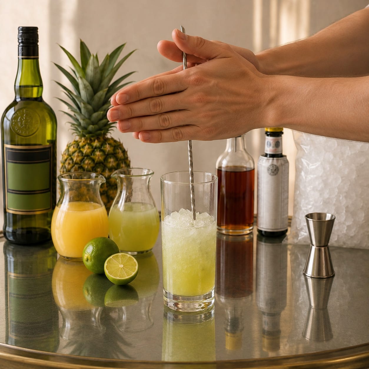 Step 2 — how to make Chartreuse Swizzle