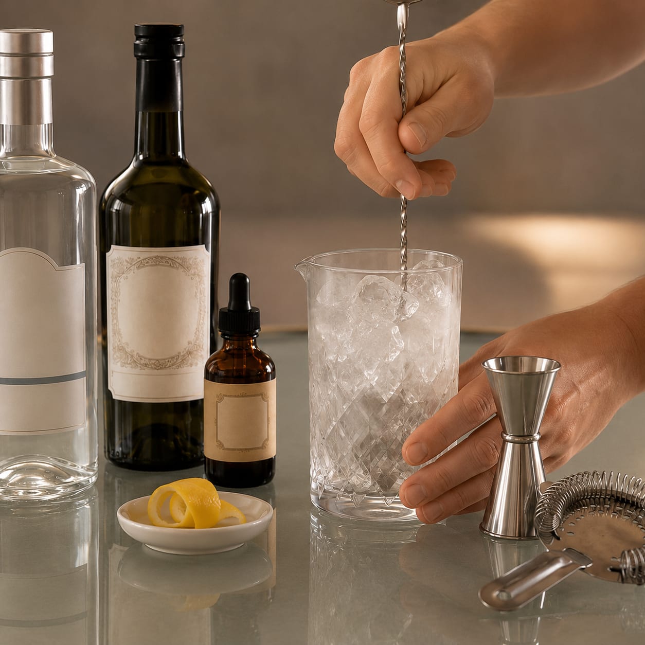 Step 2 — how to make Dry Gin Martini