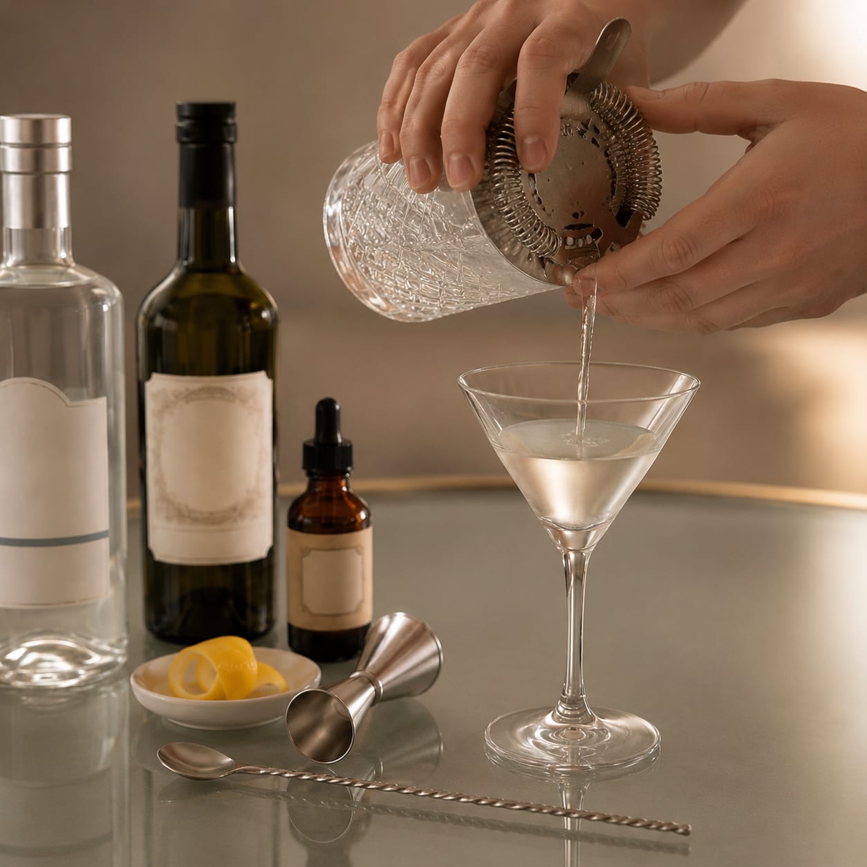 Step 3 — how to make Dry Gin Martini