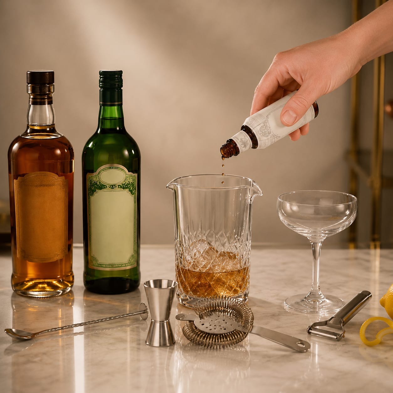Step 1 — how to make Dry Manhattan