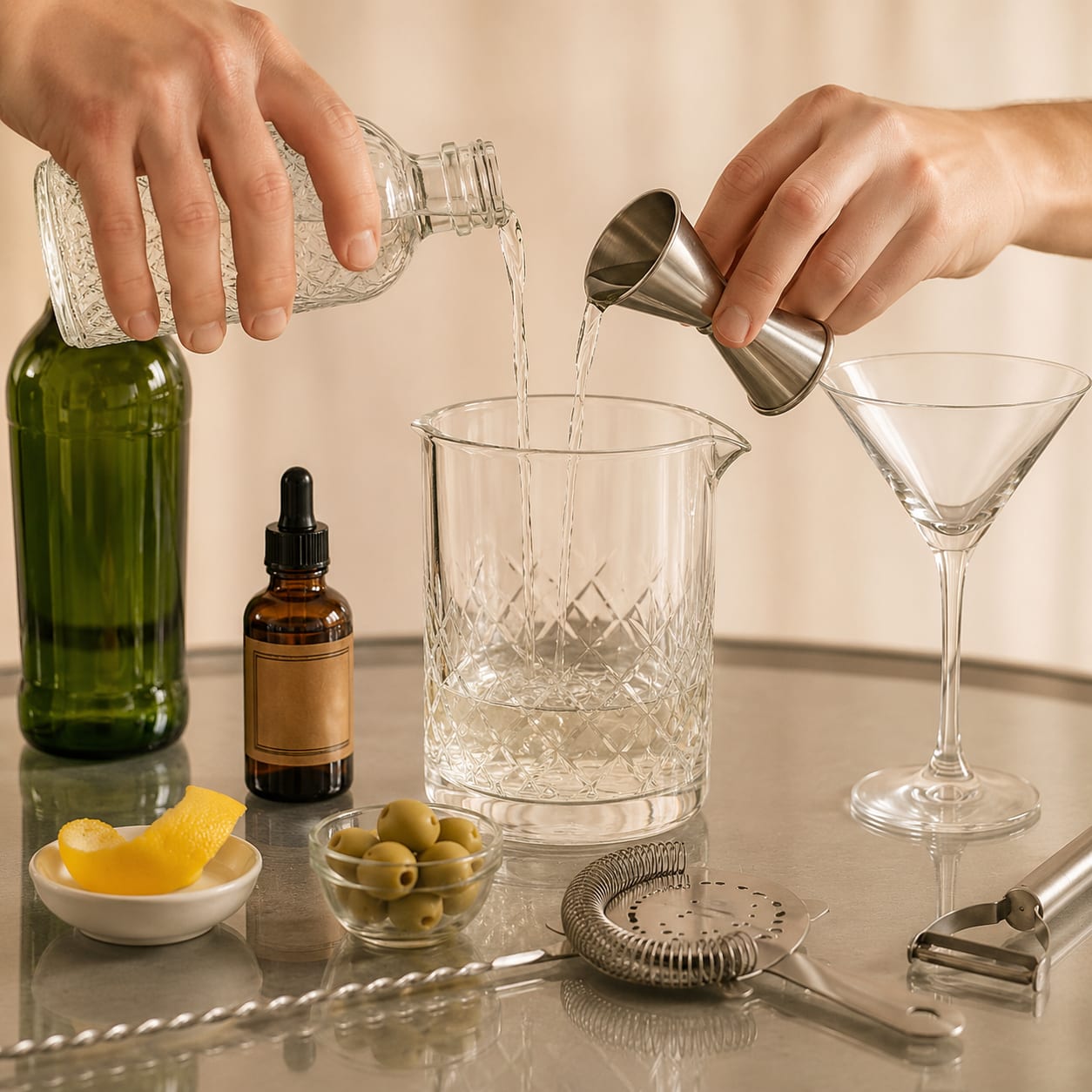 Step 1 — how to make Dry Martini