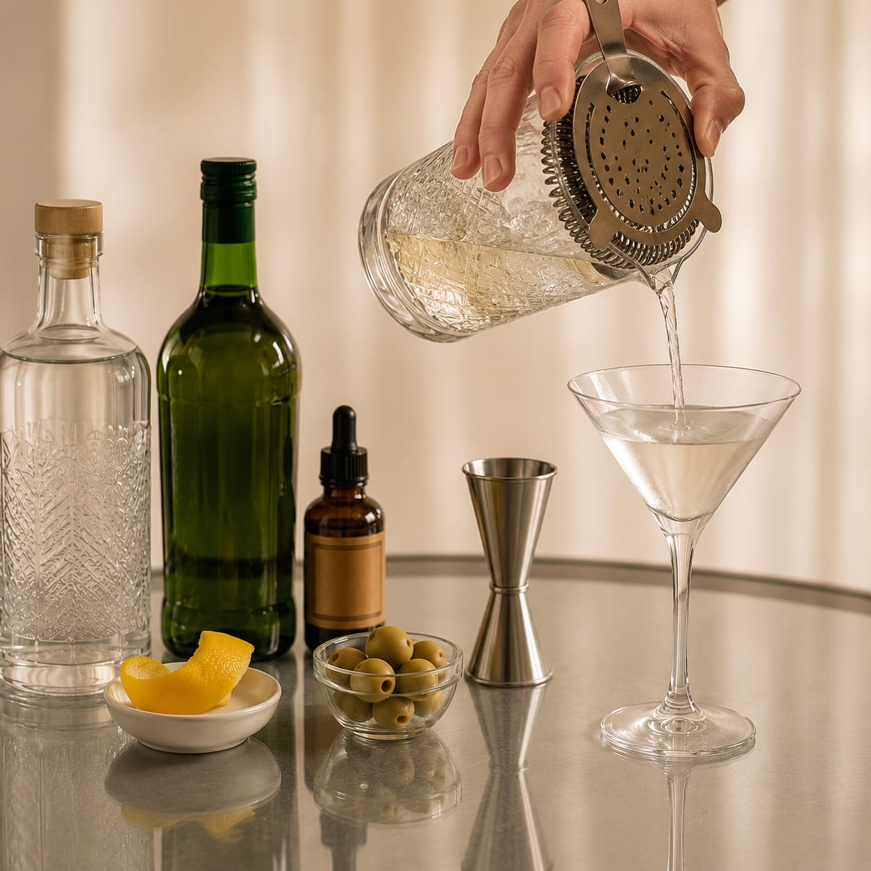 Step 4 — how to make Dry Martini