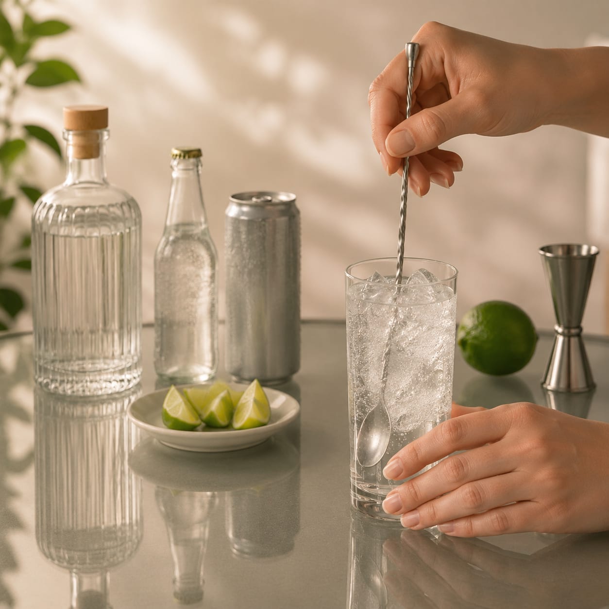 Step 4 — how to make Gin and Tonic