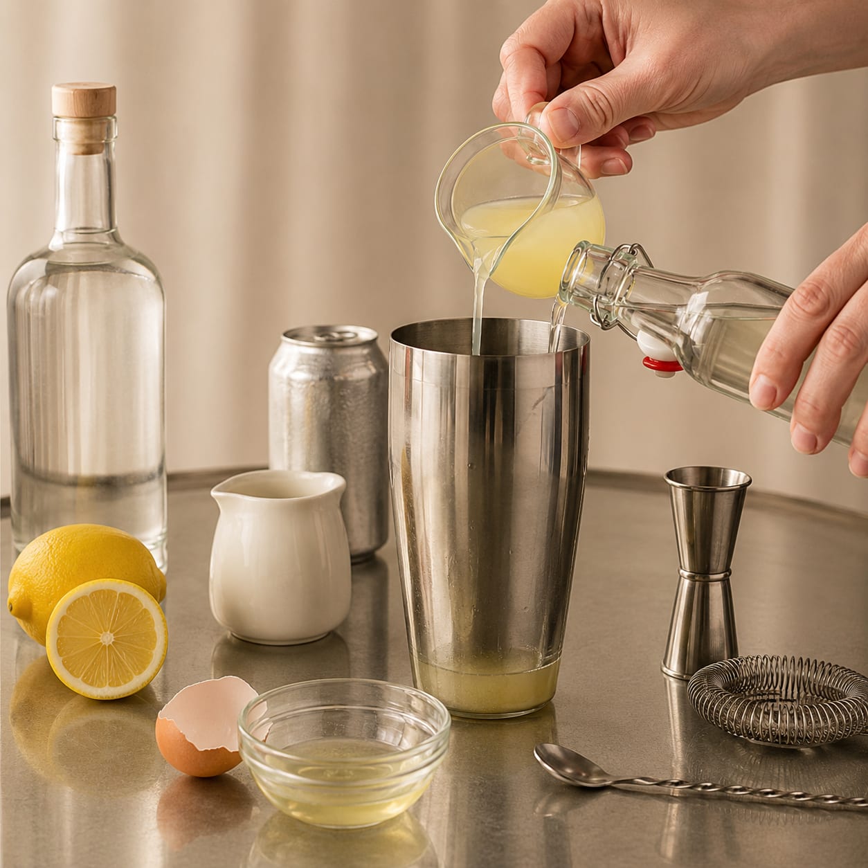 Step 1 — how to make Gin Fizz