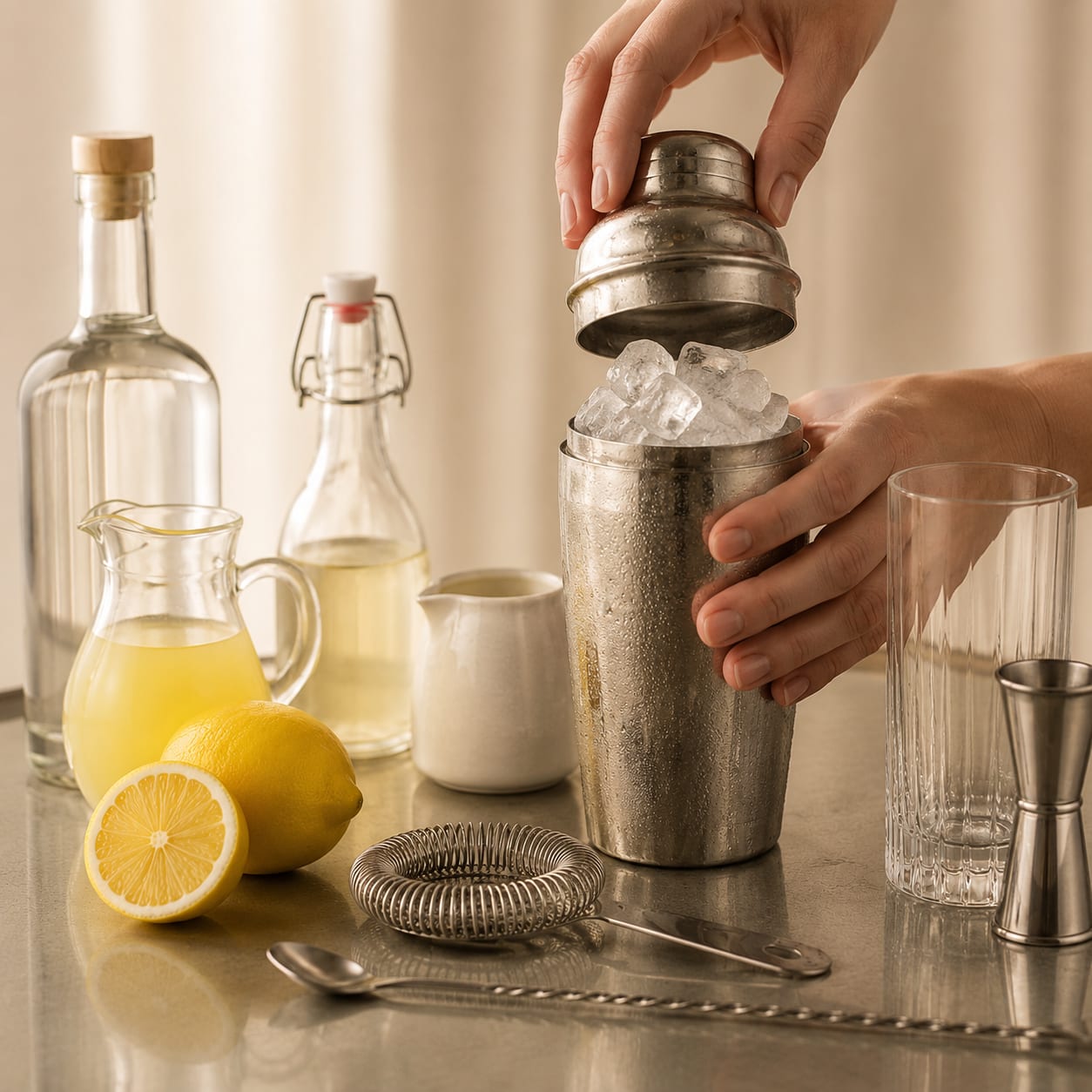 Step 3 — how to make Gin Fizz
