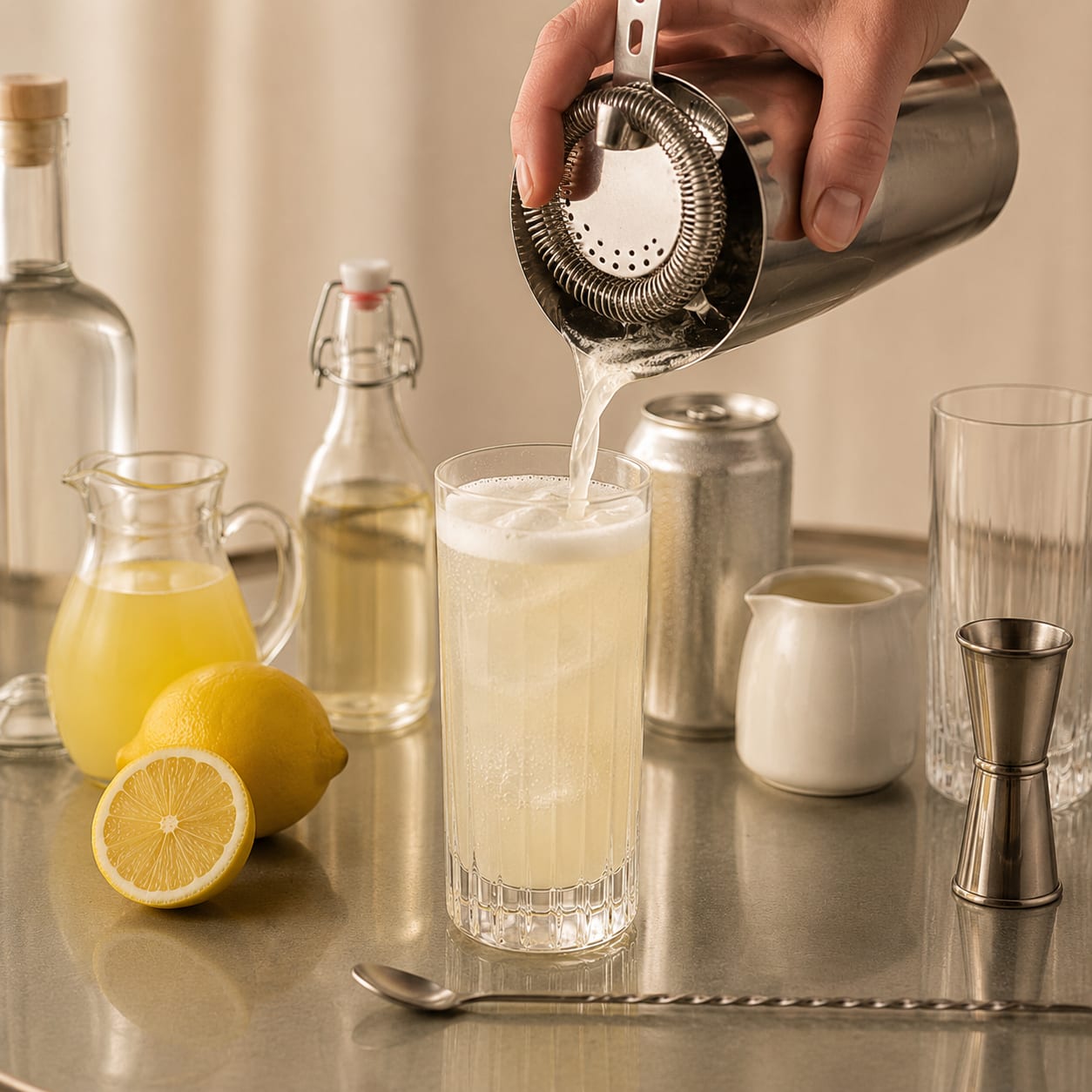 Step 5 — how to make Gin Fizz