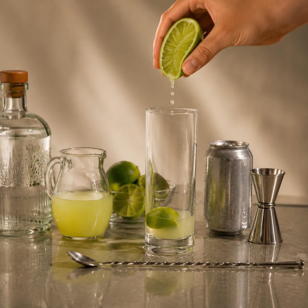 Step 1 — how to make Gin Rickey