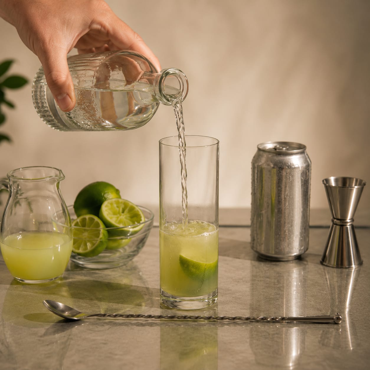 Step 2 — how to make Gin Rickey