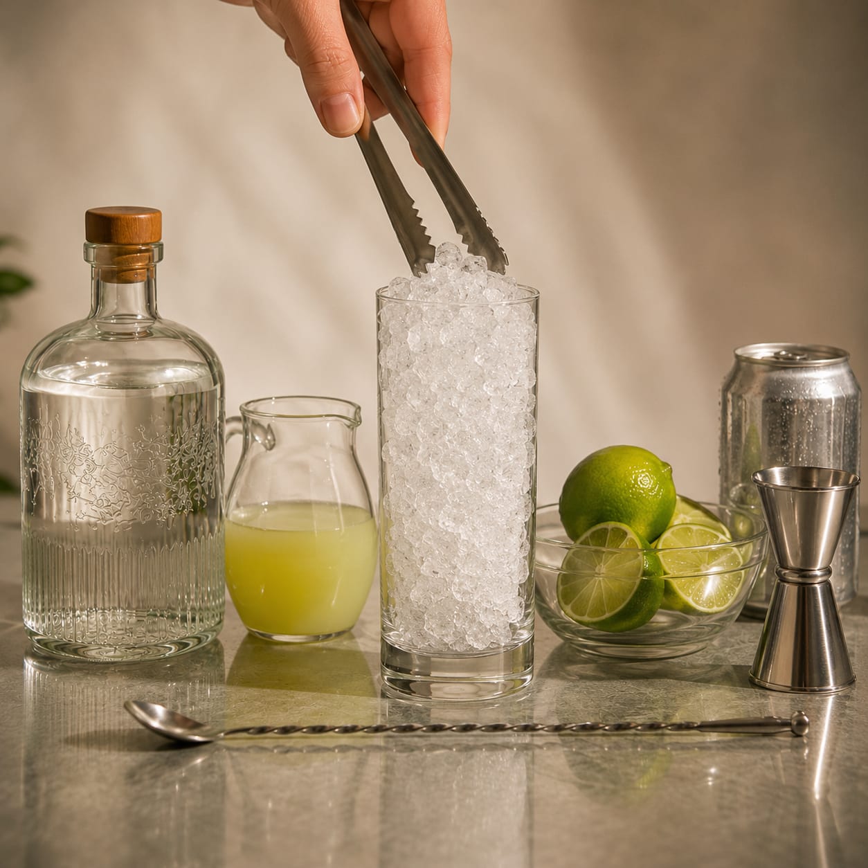 Step 3 — how to make Gin Rickey
