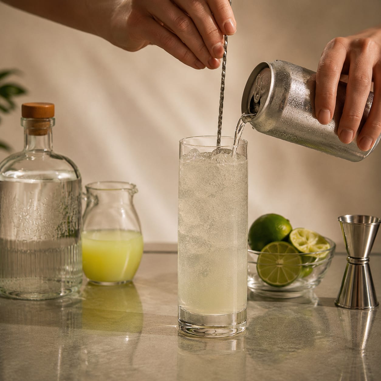 Step 4 — how to make Gin Rickey