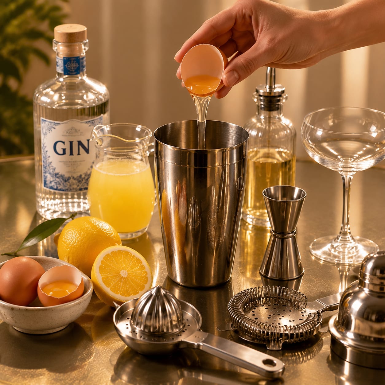 Step 1 — how to make Gin Sour