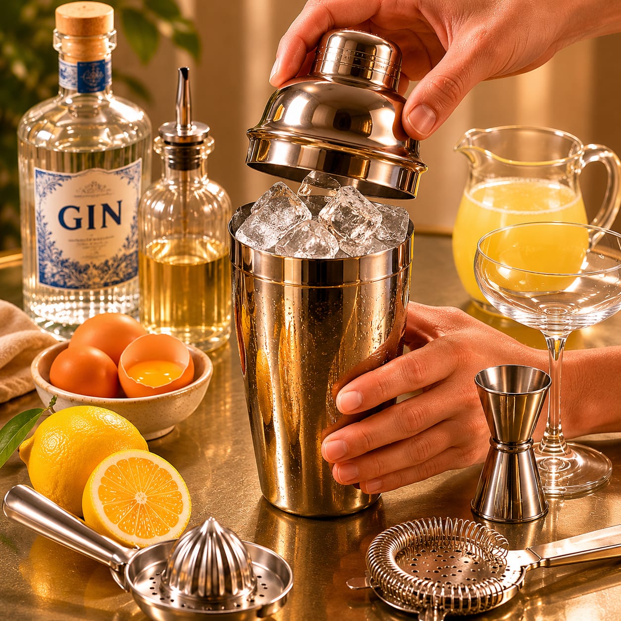 Step 3 — how to make Gin Sour